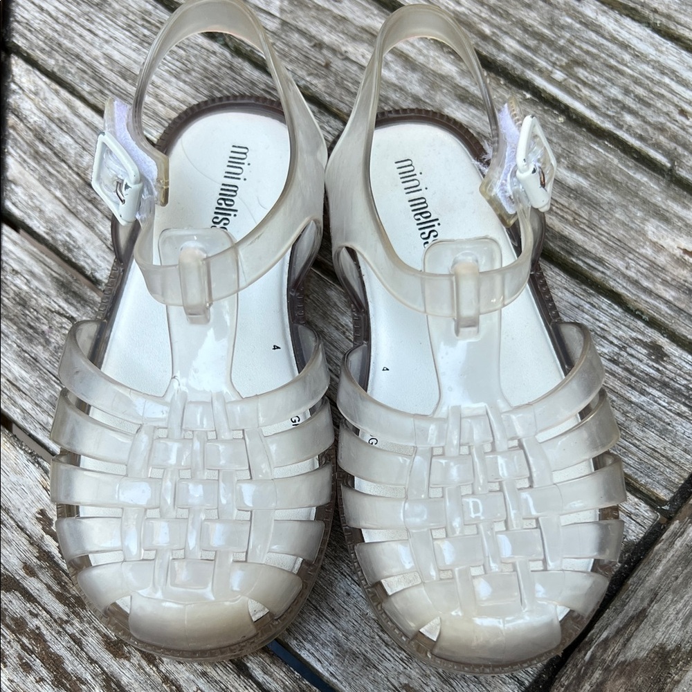 Mini Melissa Cream Kids Sandals